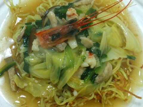 えびの出汁が美味しい♪あんかけ焼きそば☆